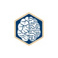 Brain connection logo design. Royalty Free Stock Photo