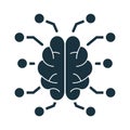 Brain connections representing machine learning and artificial intelligence Royalty Free Stock Photo