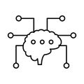 Brain, connectivity Vector Icon which can easily modify or edit