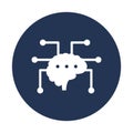 Brain, connectivity Vector Icon which can easily modify or edit