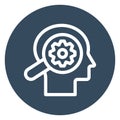 Brain creativity, cognitive Line vector icon which can easily modify or edit