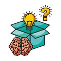Brain creativity idea Royalty Free Stock Photo