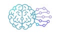 Brain and Data Connections Network Vector Design, vector design Generative AI Royalty Free Stock Photo