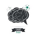 Brain design. Mind concept. White background , editable vector