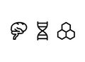 Brain & DNA Icon Royalty Free Stock Photo