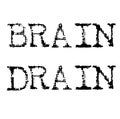 Brain drain black stamp