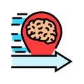brain drain color icon vector illustration Royalty Free Stock Photo