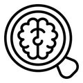 Brain examination icon outline vector. Xray machine