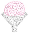 Brain Filter Polygonal Frame Vector Mesh Illustration