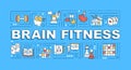 Brain fitness word concepts banner