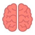 Brain flat icon, brainstorm and idea, medical