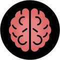 brain flat icon, illustration, contains transparencies