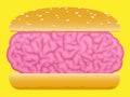 Brain food burger Royalty Free Stock Photo
