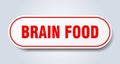 brain food sign. rounded isolated button. white sticker Royalty Free Stock Photo