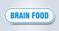 brain food sign. rounded isolated button. white sticker Royalty Free Stock Photo