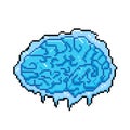 Brain freeze pixel art vector illustration Royalty Free Stock Photo