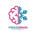 Brain freeze logo vector icon