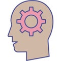 Brain Gear Isolated Vector icon which can easily modify or edit Royalty Free Stock Photo