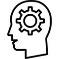 Brain Gear Isolated Vector icon which can easily modify or edit Royalty Free Stock Photo