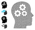 Brain Gears Mosaic with Infection Icons Royalty Free Stock Photo