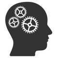 Brain Gears Vector Icon Royalty Free Stock Photo