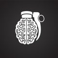 Brain grenade on Black Background Royalty Free Stock Photo