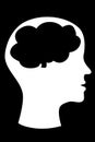 Brain Grey Matter Head Silhouette Royalty Free Stock Photo