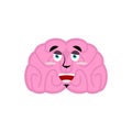 Brain happy emotion. Human brains Emoji marry. Isolated Mind