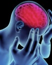 Brain head ache Royalty Free Stock Photo