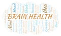Brain Health word cloud Royalty Free Stock Photo
