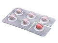 Brain and heart pills in blister Royalty Free Stock Photo