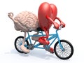 Brain And Heart Riding Tandem Bicycle