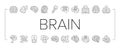 brain human mind head idea icons set vector Royalty Free Stock Photo