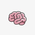 Brain icon cartoon style Royalty Free Stock Photo