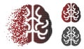 Dust Pixel Halftone Brain Icon Royalty Free Stock Photo