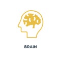 brain icon. human mind, creative idea concept concept symbol des Royalty Free Stock Photo