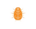 Brain icon logo design vector illustration Royalty Free Stock Photo