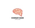 Brain icon logo design vector illustration Royalty Free Stock Photo