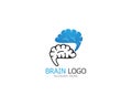 Brain icon logo design vector illustration Royalty Free Stock Photo