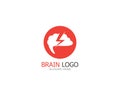 Brain icon logo design vector illustration Royalty Free Stock Photo