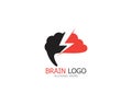 Brain icon logo design vector illustration Royalty Free Stock Photo
