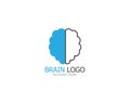 Brain icon logo design vector illustration Royalty Free Stock Photo