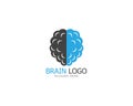Brain icon logo design vector illustration Royalty Free Stock Photo