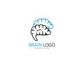 Brain icon logo design vector illustration Royalty Free Stock Photo