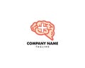 Brain icon logo design vector illustration Royalty Free Stock Photo