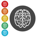 Brain icon, Brain Logo silhouette