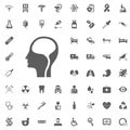 Brain icon. Medical and Hospital Icon vector Set.