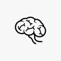 Brain icon vector design on white background Royalty Free Stock Photo