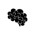 Brain icon vector. Think illustration sign. Creative thinking symbol. Thoughts logo.