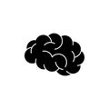 Brain icon vector. Think illustration sign. Creative thinking symbol. Thoughts logo.